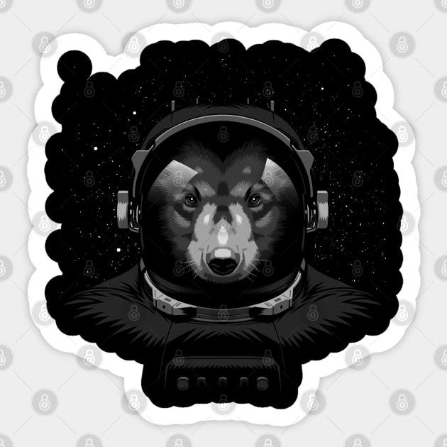 Bear astronaut Sticker by albertocubatas